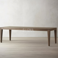 Meubles de salle à manger modernes de luxe faits à la main Table à manger ronde en chêne en bois massif personnalisable pour les villas et les hôtels