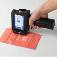 Impresora de Inyección de Tinta Portátil de 12.7mm, Máquina de Codificación de Fechas y Numeración, Código QR, 25 Idiomas, Alimentada por Batería, para Botellas de HDPE