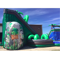 Aire de jeux aquatiques gonflable pour enfants, trampoline aquatique extérieur avec toboggan, bâche en PVC durable pour parc aquatique et location de fête