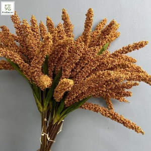 Vente en gros de tiges de millet artificielles jaunes et vertes de haute qualité, 53 cm, pour la décoration d'automne 2026, décoration d'intérieur - Product Image 5