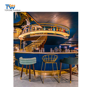 Fábrica de China, muebles de <span class=keywords><strong>Bar</strong></span> de alta calidad, moderno restaurante redondo, Hotel, salón, <span class=keywords><strong>Bar</strong></span>, diseño de mostrador - Product Image 3