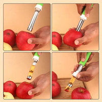 2-in-1 Hoge Kwaliteit Handmatige Fruit- en Schilmesjes van RVS, Handheld Fruitontpitter en Schiltool voor de Keuken