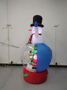 Décorations de Noël gonflables de 7 pieds avec projecteur lumineux RGB intégré pour l'extérieur, décorations de Noël gonflables, globe de bonhomme de neige - Product Image 6