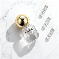 Botol Parfum Kaca Mini Mewah 15ml Bening Dengan Semprotan Kabut Halus dan Tutup Unik