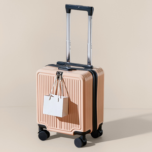 Women's 14inch Lightweight Small Luggage Durable Multi-Functional Spinner Wheel Waterproof Password Travel Case <b>Suitcase</b> - Product Image 2