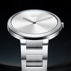 Reloj de Pareja LOBINNI 3018 con Correa de Acero Inoxidable en Oro Rosa, Movimiento de Cuarzo y Esfera con Indicadores - Product Image 2