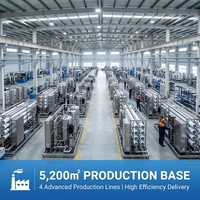 Machine de dessalement d'eau industrielle compacte en acier inoxydable par osmose inverse 1000L/heure 1 kW 220V 100kg Garantie 1 an Faible consommation