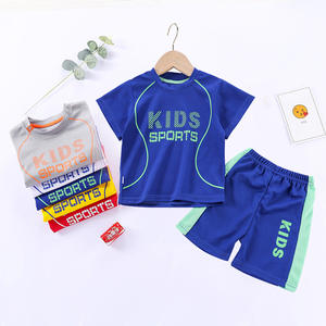 Ensemble de sport d'été pour enfants avec imprimé lettres, <span class=keywords><strong>short</strong></span> à séchage rapide et respirant pour garçons et filles, vêtements pour bébés - Product Image 3