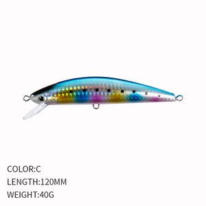 HUIPING Esca Affondante Tipo Minnow 120mm 40g, Lancio Lungo, Immersione Profonda, Esca Artificiale in Plastica Dura per Spigola, <span class=keywords><strong>Trota</strong></span> e Pesca in Mare - Product Image 5
