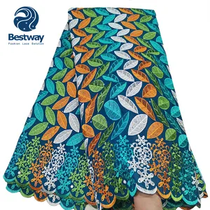 Bestway algodão de bordado, africano suíço voile tecido de renda