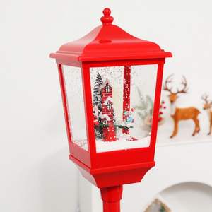 Lanterne de poteau lumineuse pour le Nouvel An et Noël avec de la neige pour la décoration de Noël - Product Image 5