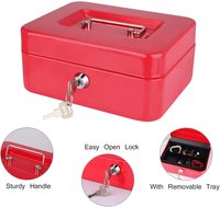 Safewell CB0101K Sicherheits-Tresor, kleiner, farbiger Metall-Geldtresor mit Schlüsselschloss