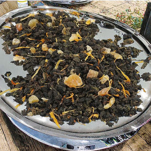 Thé en vrac biologique saveur cerise et rose, mélange de fruits, avec thé noir, 100g, emballage en sachet/boîte, qualité supérieure - Product Image 2