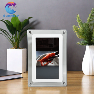 Superlieur 7英寸灰色IPS液晶屏广告播放器透明亚克力运动数码相框USB支持时钟 - Product Image 2