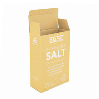 Caja de Cartón Kraft Reciclado Personalizada con Laminado Mate e Impresión a Cuatro Colores para Envasado de Especias, Sal y Alimentos en Polvo