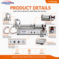 Imberson Machine de remplissage horizontale à tête unique grande capacité 5L (100-5000ml) pour huile de lubrification, huile moteur, huile de piston
