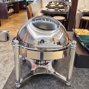 Réchaud commercial en acier inoxydable colonne romaine grande capacité Buffet chauffe-aliments poêle équipement de maintien de réchauffement - Product Image 6