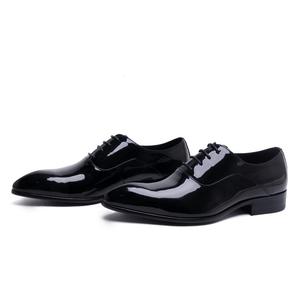 Zapatos Casuales de Negocios para Hombre, de Cuero Genuino, Suaves, Formales, Oxford, Transpirables, Impermeables, con Cordones, a la Moda, EVERGREEN - Product Image 1