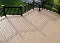 Vente chaude aux États-Unis et au Canada Wpc Co-extrusion Composite Decking pour extérieur Co extrudé 23*138mm Decking Board