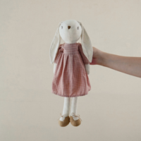 Doudou Lapin en Peluche Doux Brodé en Coton PP avec Jolie Jupe Accessoire pour Bébés et Enfants, Cadeau d'Anniversaire Toy Story