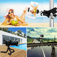 Mini trépied pour téléphone portable, support de Octopus antidérapant avec jambes éponge Flexible et Clip universel pour appareil photo