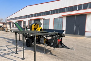 <span class=keywords><strong>Fendeuse</strong></span> de bûches industrielle 45T 8m/h <span class=keywords><strong>à</strong></span> essence, moteur GX630, alimentation par chaîne <span class=keywords><strong>à</strong></span> 6 lames, convoyeur hydraulique, engrenage pour <span class=keywords><strong>bois</strong></span> - Product Image 2