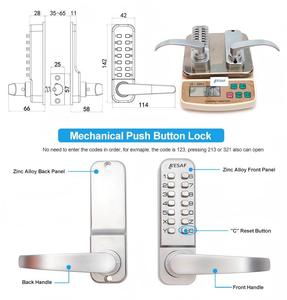 Kesaf bảo mật cao ngoài trời sử dụng mã có thể thay đổi không thấm nước Keyless mật khẩu cơ khí mã khóa cửa cho cửa thương mại - Product Image 3