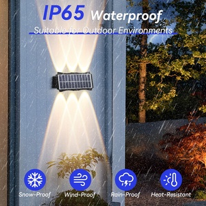 Canmeijia - Lámparas Solares de Pared de Nuevo Diseño, Luces LED para Jardín <span class=keywords><strong>Exterior</strong></span>, Resistentes al Agua IP65, Luces RGB para Patio de Villa, <span class=keywords><strong>Lámpara</strong></span> Decorativa de Pared - Product Image 4