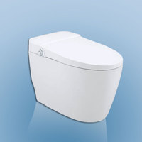 Toilettes intelligentes de luxe modernes avec télécommande, bidet, WC blanc japonais intelligent
