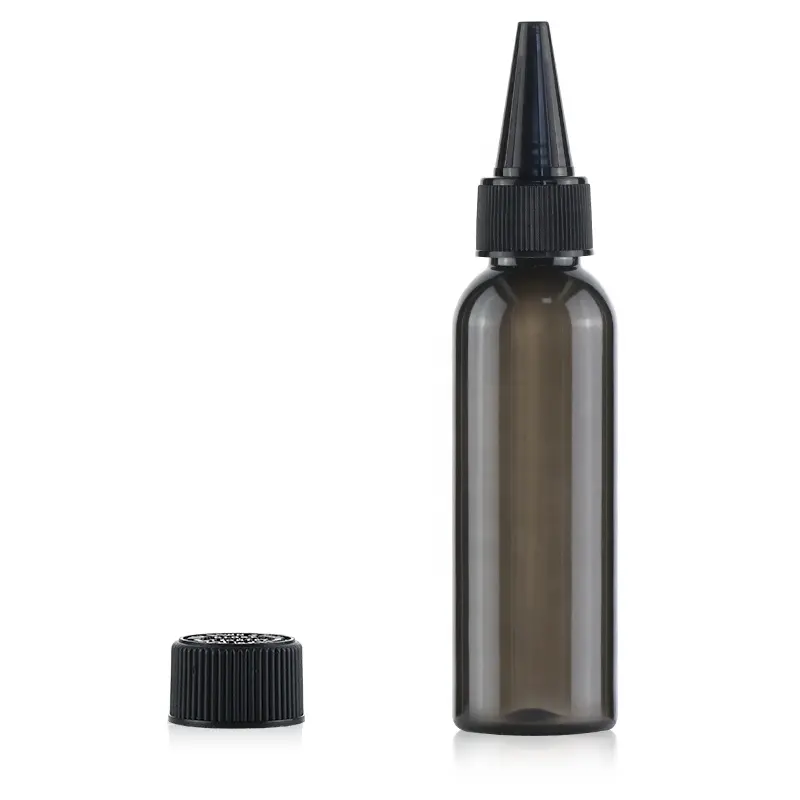 60ml plastik sıkmak saç yağı büküm kap pigment mürekkep büküm doldurulabilir şişeler