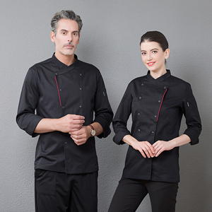Button Short Sleeve Polyester/Cotton Canvas <b>Chef</b> Coat Hotel Restaurant Kitchen Professional Uniform <b>Top</b> - Product Image 1