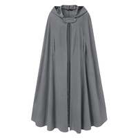 Poncho pour femmes, hiver, à capuche, en laine, ouvert sur le devant, cape ample, long manteau uni, sweat-shirts à capuche, vêtements de cosplay, vêtements décontractés de Noël, cape