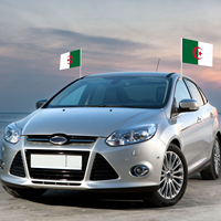 Drapeau de voiture Algérie à clipser sur vitre 12x18 pouces, drapeau national algérien avec mât en plastique, décoration extérieure automobile, cadeau pour supporter de football