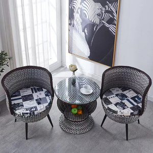 Chaises de jardin <span class=keywords><strong>en</strong></span> rotin d'<span class=keywords><strong>osier</strong></span> et de teck Mobilier d'extérieur relaxant <span class=keywords><strong>en</strong></span> bois - Product Image 3