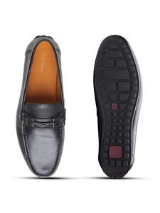 Mocasines de Cuero Genuino para Hombre, Más Vendidos, Punta Redonda, Sin Cordones, Decoración con Hebilla, Suela de Goma, Zapatos Cómodos para Todas las Temporadas - Product Image 6