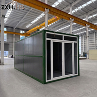 Maison conteneur pliable préfabriquée portable pour abri d'urgence et hébergement sur chantier