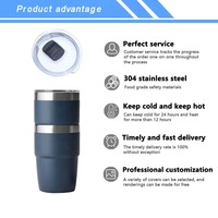 Vaso de Café Espresso Apilable de Acero Inoxidable de 8 oz, Tapa Magnética, Termo de Doble Pared para Alimentos, Botella de Agua, Vaso Apilable de 8 oz