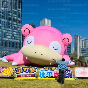 Monstruo de Dibujos Animados Inflable Gigante LED con Diseño de Cola Larga, Color Rosa, Decoración para Fiestas Temáticas de Dibujos Animados/Exhibición en Centros Comerciales/Eventos para Fans/Tiendas - Product Image 2