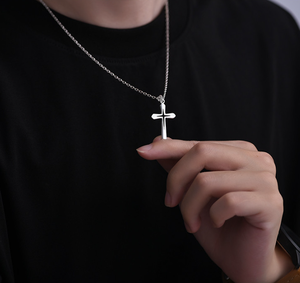 Collar de Joyería de Moda, Collar con Colgante, Joyería Fina, Collar de Plata 925, Joyería para Mujer, Plata de Ley 925, Joyería con Cruz - Product Image 3