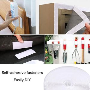 가정용 창 스크린 도어 커튼 포장 인쇄용 매직 스티커 테이프 용 10M 자체 접착 후크 루프 - Product Image 5