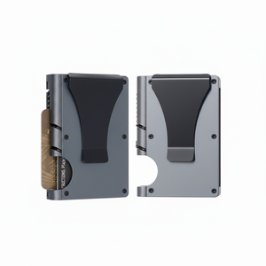 Nouveauté 2025 – Portefeuille RFID Minimaliste Personnalisé OEM avec Pince à Billets, Porte-Cartes en Métal Aluminium pour Poche Avant, Blocage RFID - Product Image 1