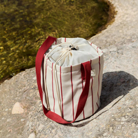Sac isotherme de plage réutilisable de haute qualité, personnalisé, imperméable, avec doublure en PEVA, pour bouteille de vin, boîte à lunch, boissons, pique-nique