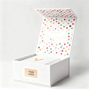 Ribbon đóng cửa tùy chỉnh logo từ trình bày hộp đóng mở màu hồng tráng giấy gấp Hộp quà tặng từ Matt cán - Product Image 2