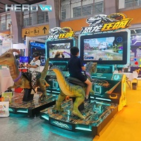 Simulateur de mouvement HEROVR Dynamic Dinosaur VR Ride avec jeu de tir pour centre de divertissement intérieur