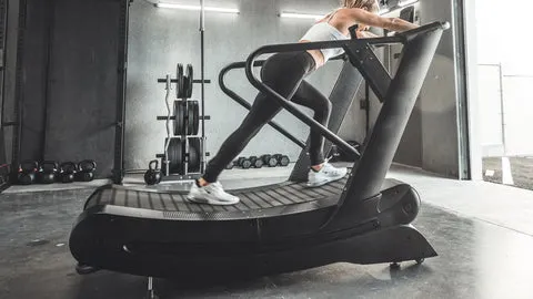 DETI venda quente fitness equipamentos comerciais não-motored correndo máquina curva esteira