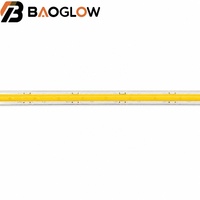 Светодиодная лента COB без пайки, 2700K-6500K, 6.6мм, 2 провода, 12В, 480D, 7+7Вт/м, с возможностью резки каждые 1.25см, Ra≥90, регулируемая белая, для магазинов одежды