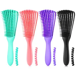 Hot Sale Plastic Detangler Brush Vented Eight Rows Octopus Hair Brush Detangling Comb for women