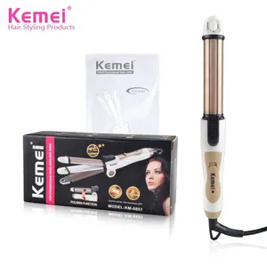 Wholesale High Quality Professional Magic Kemei KM-8851 Salon Equipment Hair Curler 2 In 1 Hair Straightener Curler