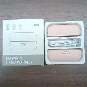 Chauffe-mains double paume 2-en-1 à chauffage rapide, rechargeable, format de poche, détachable, réglable, 3 niveaux de température - Product Image 3