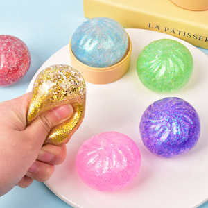 Juguetes Sensoriales Antiestrés de Peluche con Purpurina en Forma de Dumpling, Caja Sorpresa, Juguetes de Compresión Coloridos para Niños y Adultos - Product Image 4